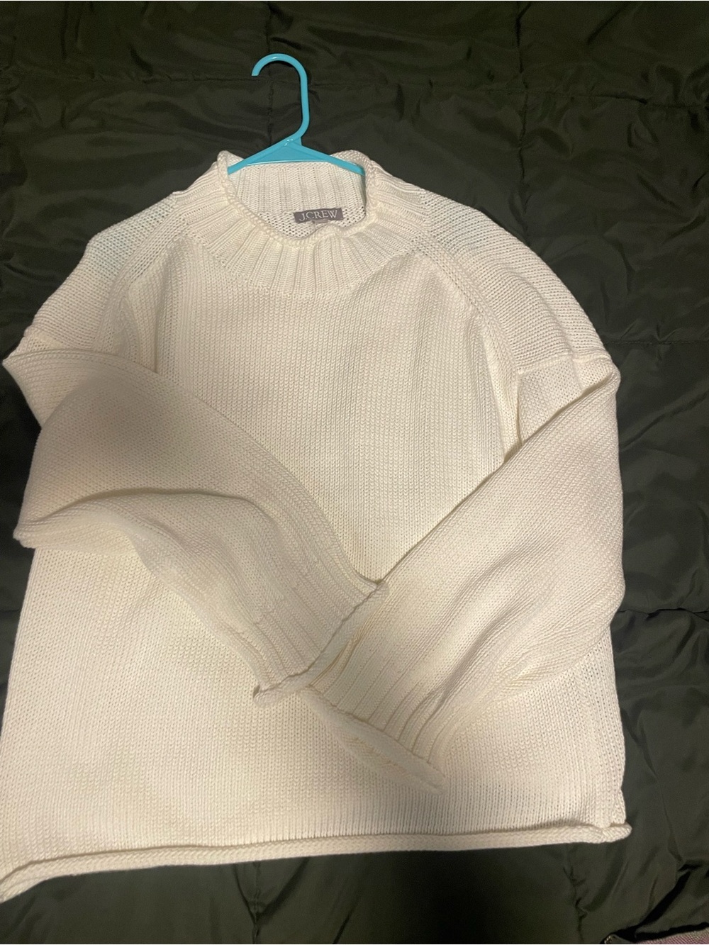 J. Crew Women's Cream Crewneck Knit Sweater